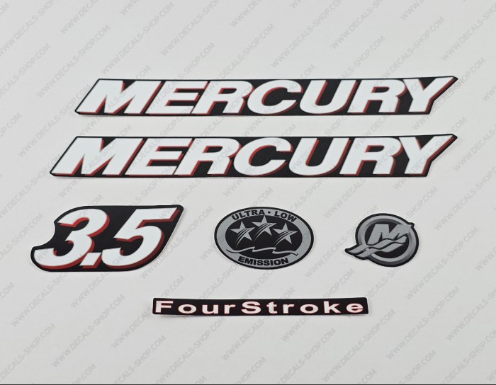 Mercury 3.5HP Four Stroke Outboard Decal Kit